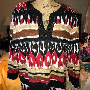 Women’s size 16 Alfred Dunner multi colored top.